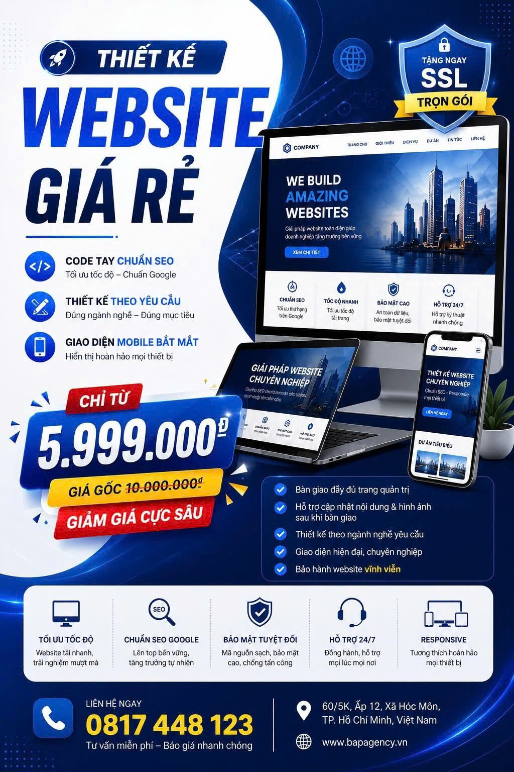 THIẾT KẾ WEBSITE GIÁ RẺ, CHUYÊN NGHIỆP CHUẨN SEO CHỈ TỪ 5.999.000Đ